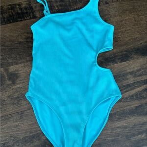Abercrombie Kids Blue One Shoulder Swim One Piece